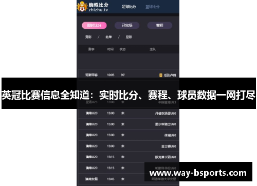 英冠比赛信息全知道:实时比分、赛程、球员数据一网打尽 英冠比赛信息全知道:实时比分、赛程、球员数据一网打尽